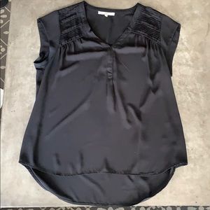 Cute black cap sleeved blouse